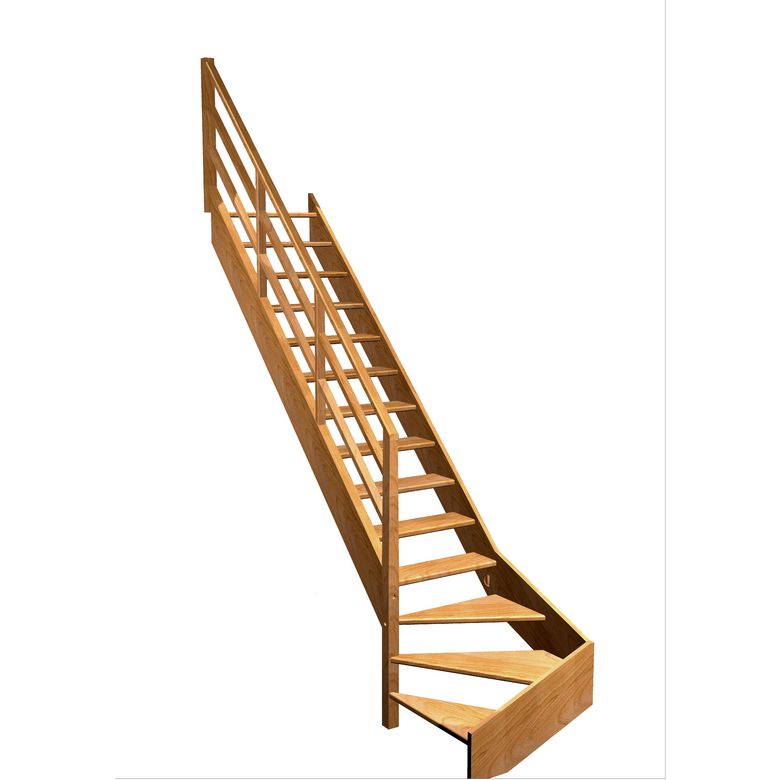 Escalier Aria quart tournant bas rampe Eden