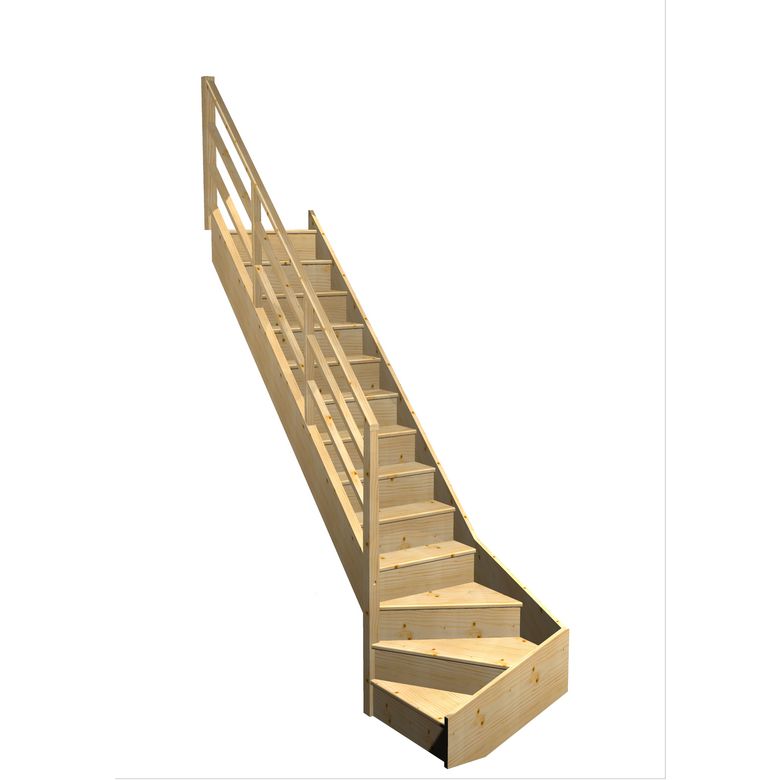 Escalier Faubourg 1/4 t. bas Sapin Eden  h.274 R.280 Gauche Main Image