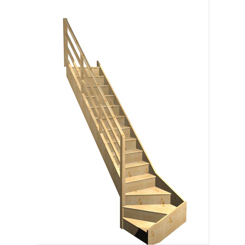 Escalier Faubourg quart tournant bas rampe Eden