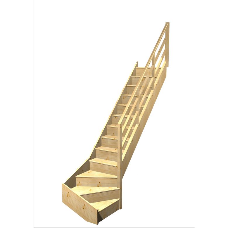 Escalier Faubourg quart tournant bas rampe Eden