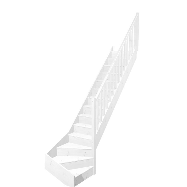 Escalier Faubourg quart tournant bas rampe Moulure