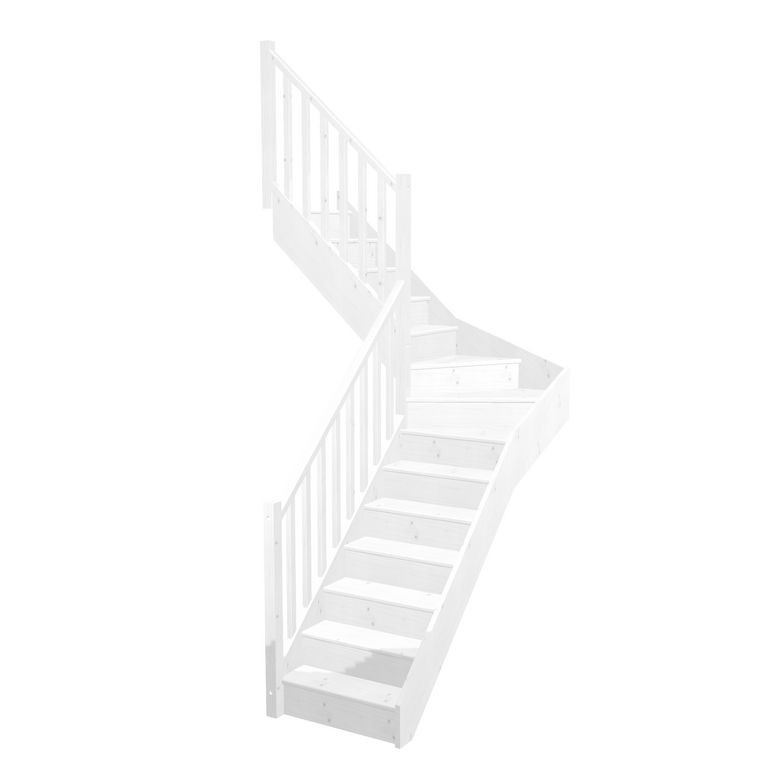 Escalier Faubourg quart tournant intermédiaire rampe Moulure