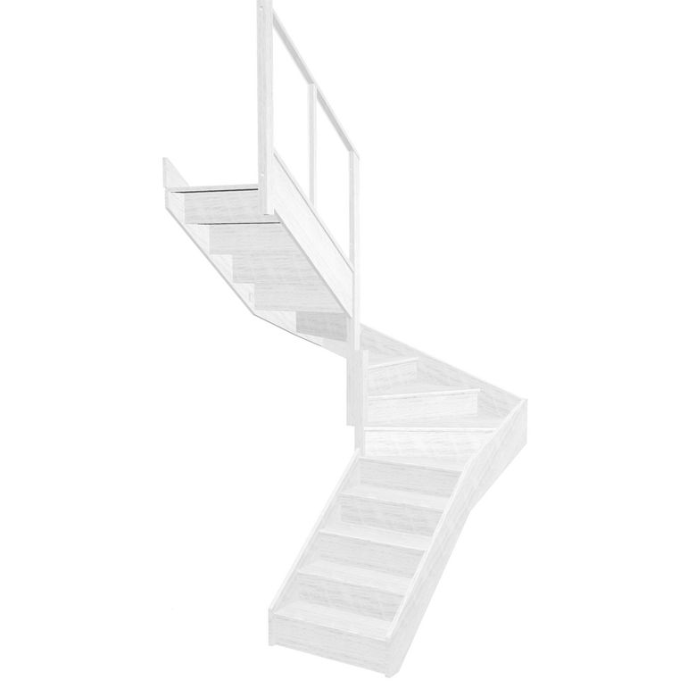 Escalier Faubourg double quart tournant intermédiaire rampe Emerence