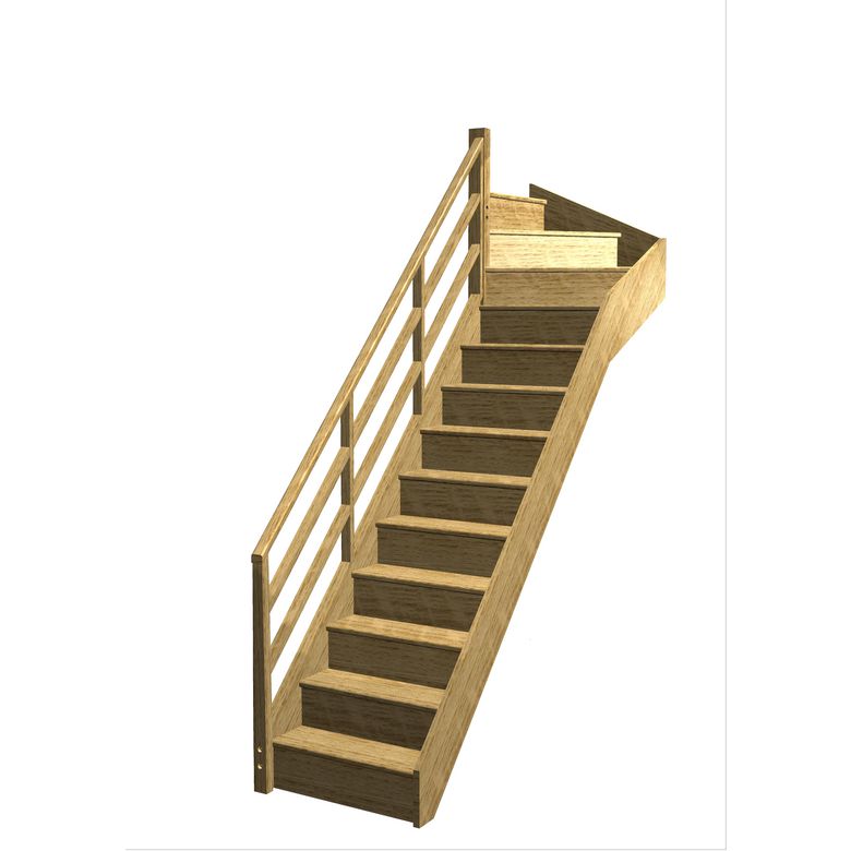 Escalier Faubourg quart tournant haut rampe Eden