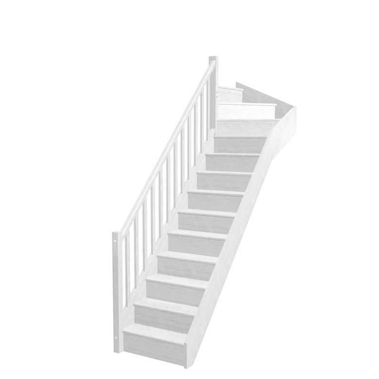 Escalier Faubourg quart tournant haut rampe Moulure