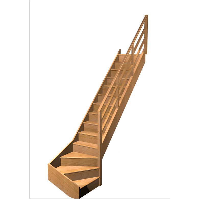 Escalier Faubourg quart tournant bas rampe Eden