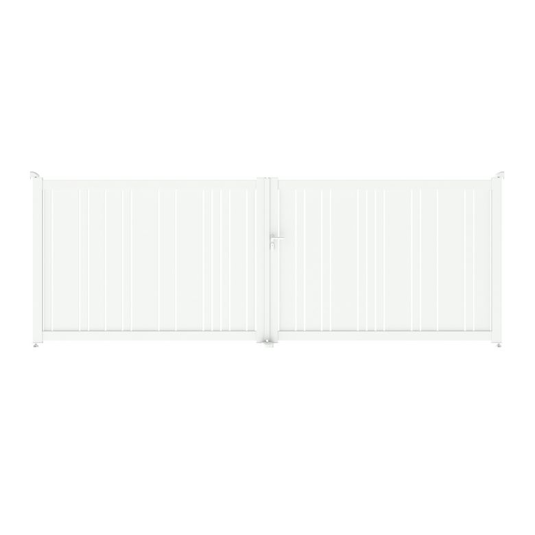 Portail battant VALERIAN aluminium H.160 x l.450 blanc neige RAL 9016 brillant D Main Image