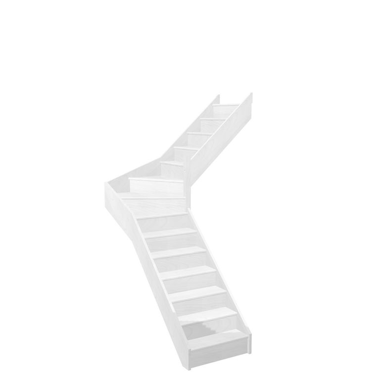 Escalier Faubourg quart tournant intermédiaire sans rampe