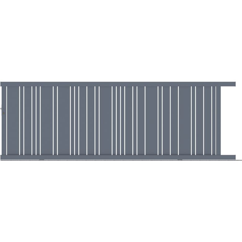 Portail coulissant VALERIAN alu H.160 x l.450 gris anthracite RAL 7016 FS D Main Image
