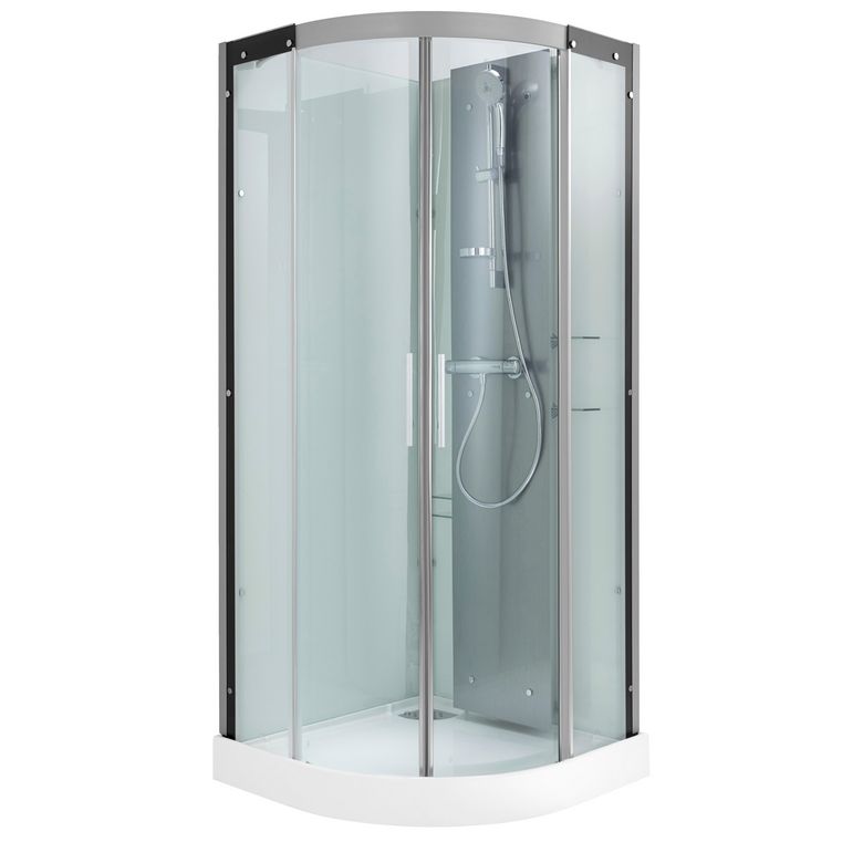 Cabine de douche MOONLIGHT 1/4 cercle coulissante sans robi. H212 x l90 x P90 Main Image