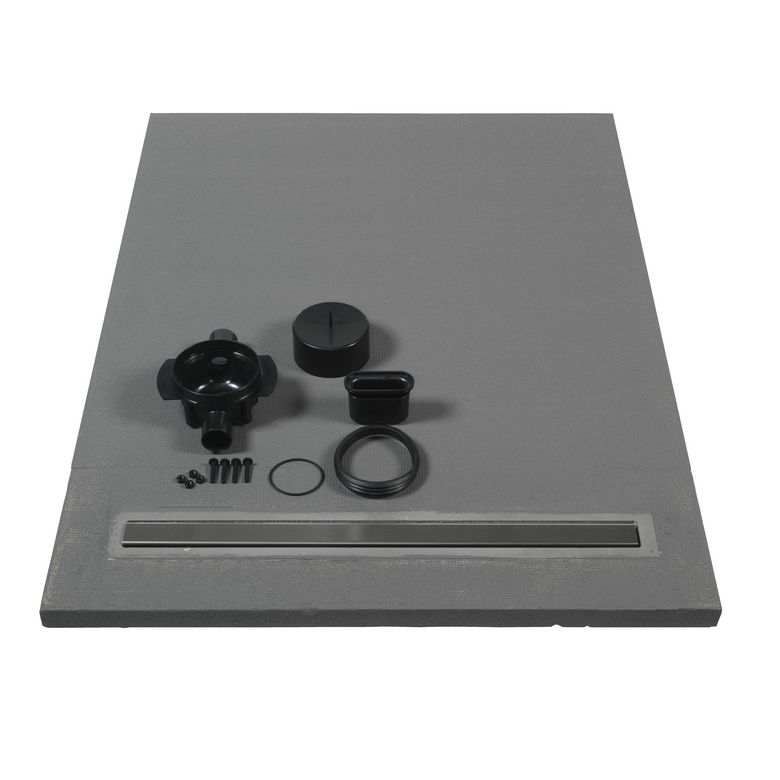 Receveur de douche rectangulaire à carreler LINEAL vidage horizontal