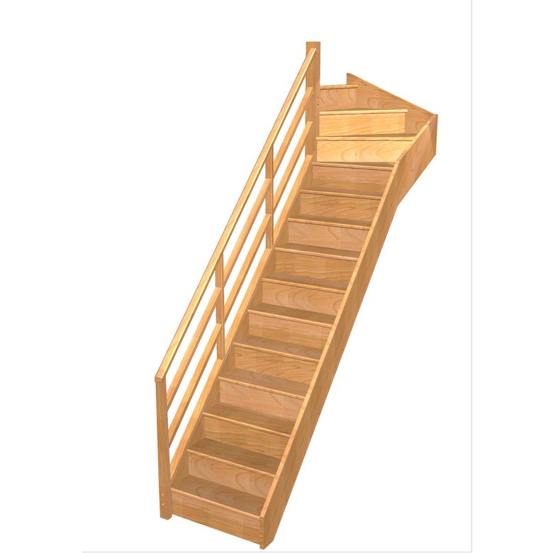 Escalier Faubourg quart tournant haut rampe Eden