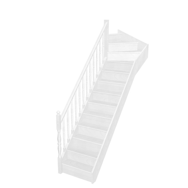 Escalier Faubourg quart tournant haut rampe Antique