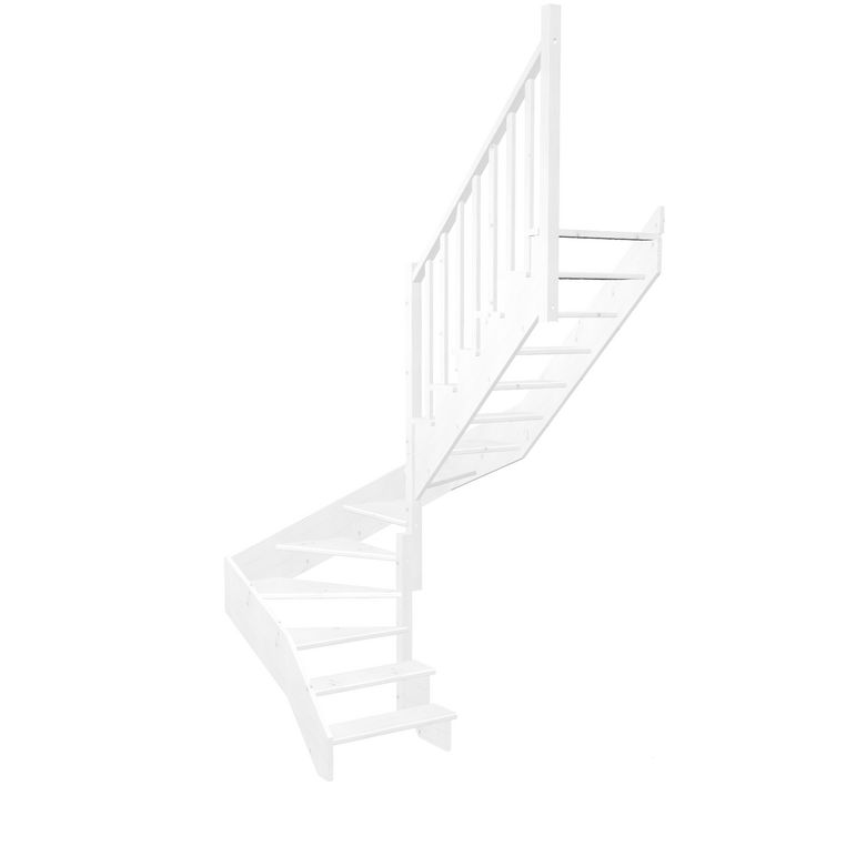 Escalier Ouessant double quart tournant intermédiaire sans rampe