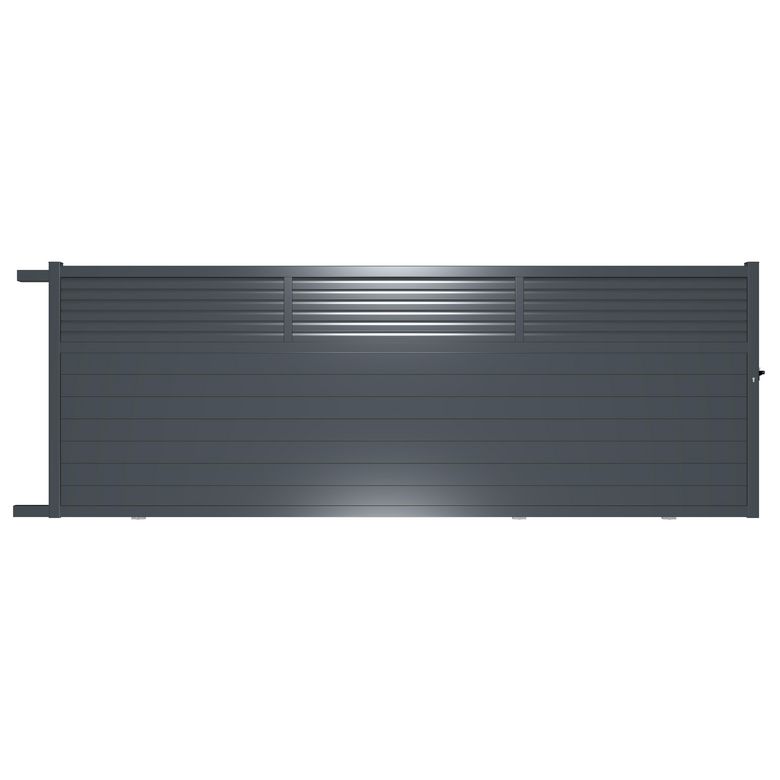 Portail coulissant aluminium VALMY gris anthracite H.182 x l.500 gauche Main Image