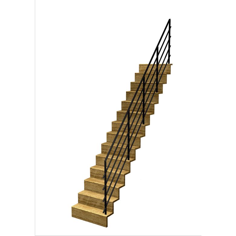 Escalier Jazz droit rampe Fera