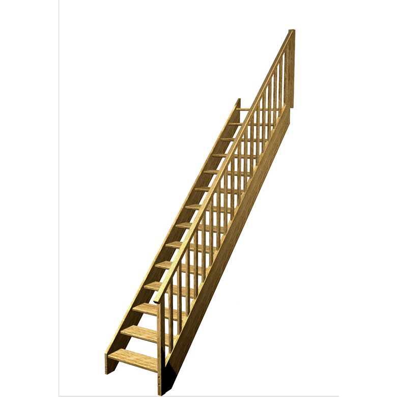 Escalier Aria droit rampe Idéal