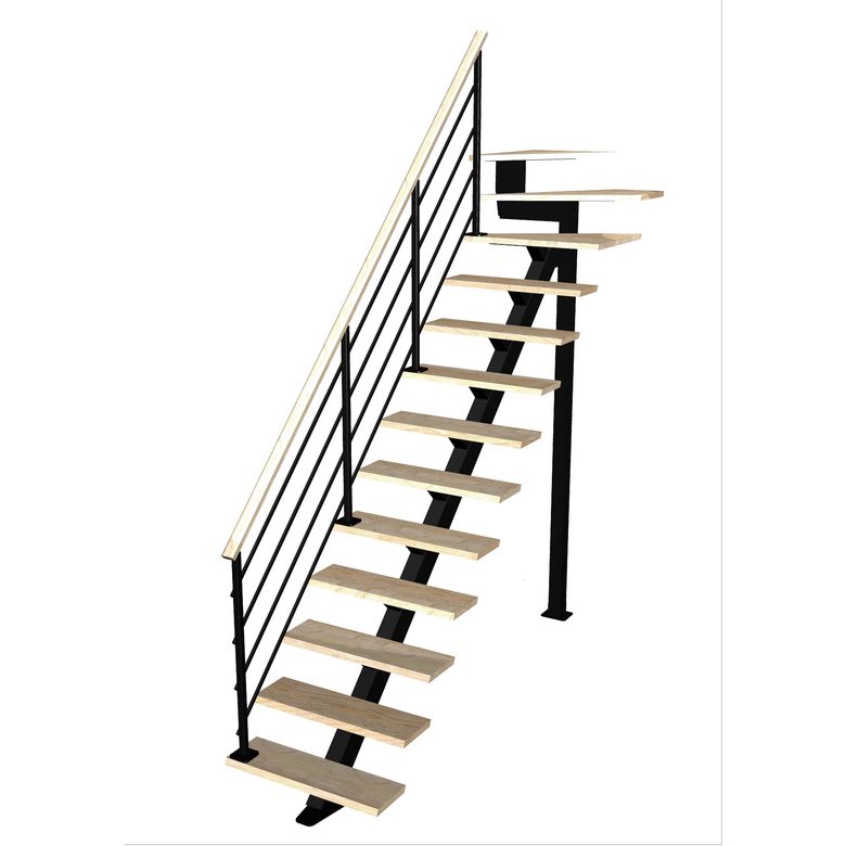 Escalier Elliot quart tournant haut rampe Eva