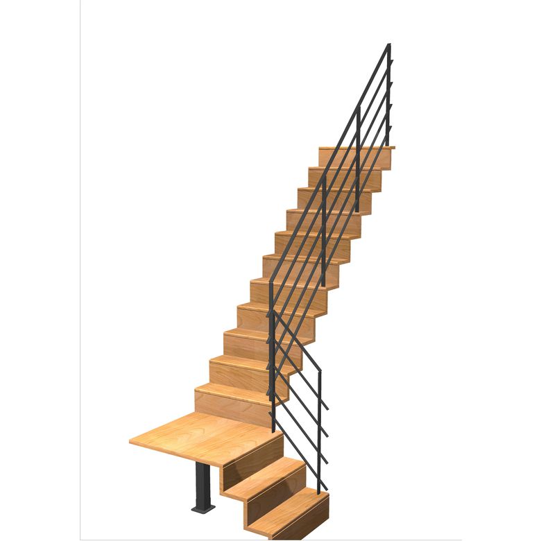 Escalier Jazz quart tournant palier rampe Fera