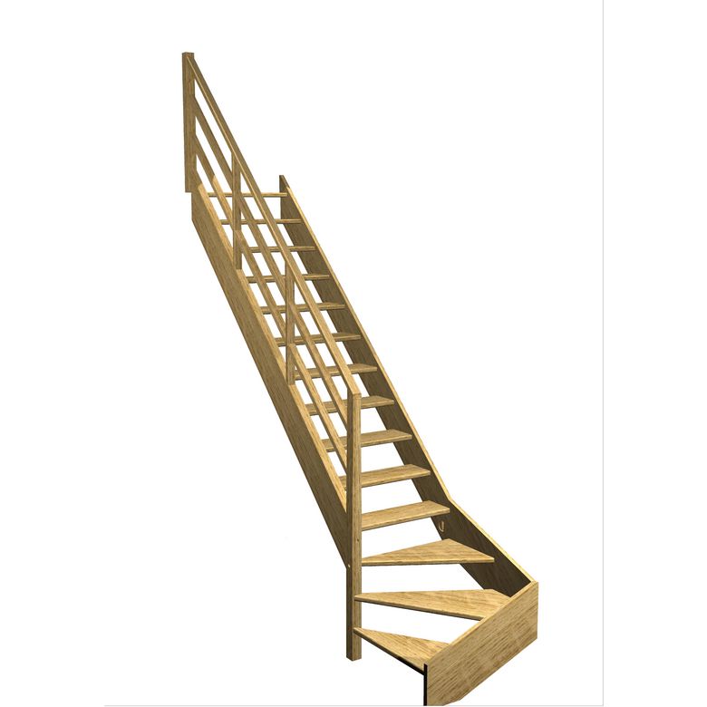 Escalier Aria quart tournant bas rampe Eden