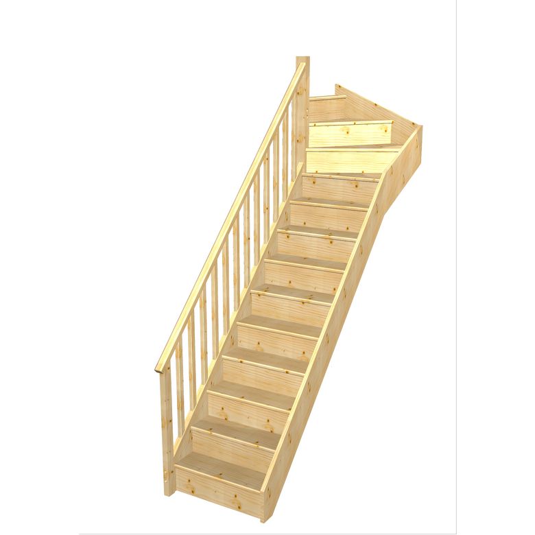 Escalier Faubourg quart tournant haut rampe Idéal