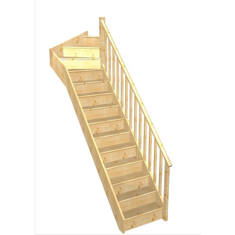 Escalier Faubourg quart tournant haut rampe Idéal