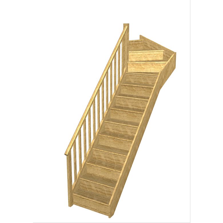 Escalier Faubourg quart tournant haut rampe Idéal