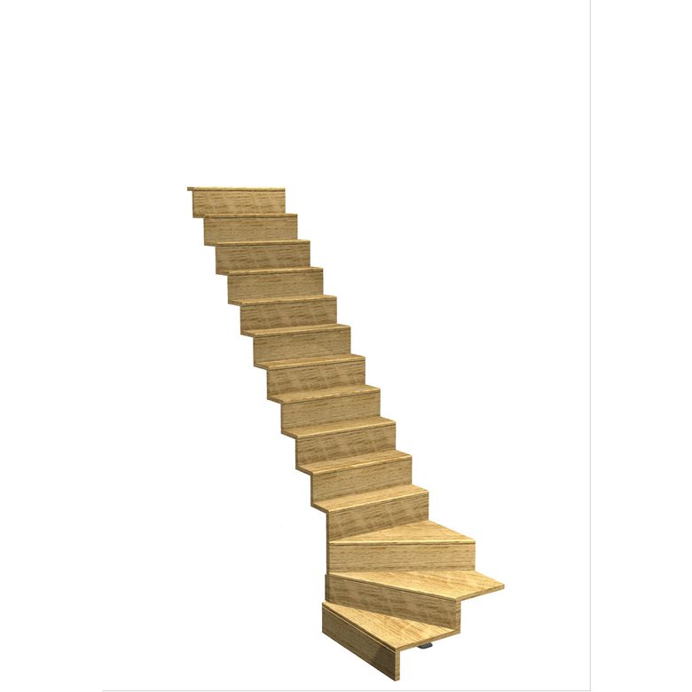 Escalier Jazz quart tournant bas sans rampe