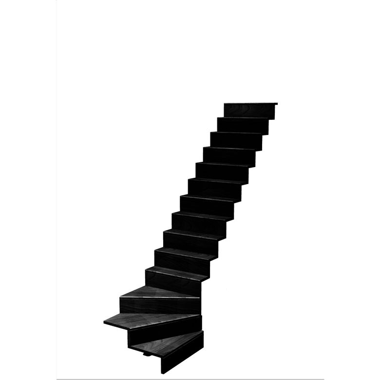 Escalier Jazz quart tournant bas sans rampe