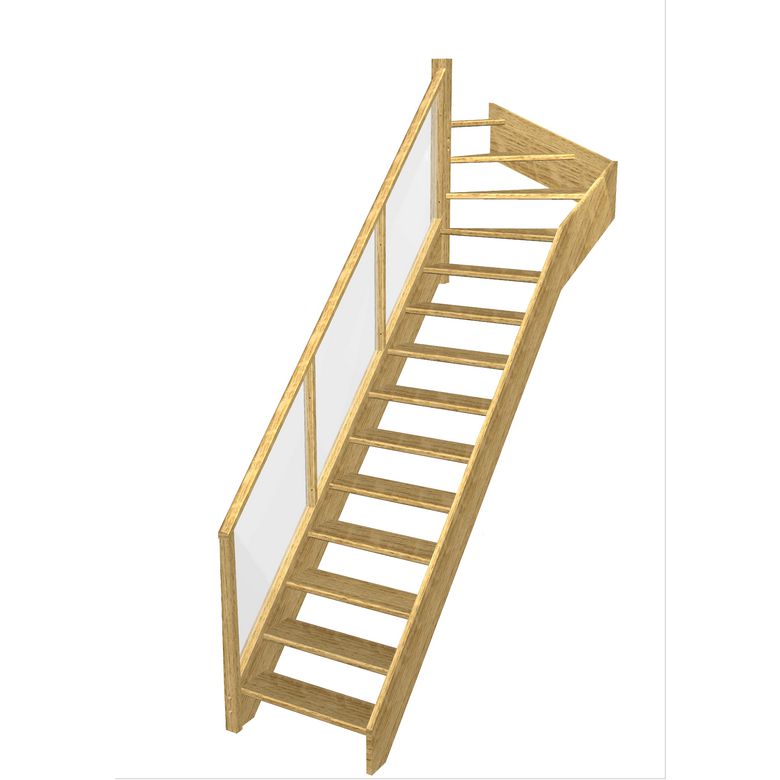 Escalier Aria quart tournant haut rampe Emerence
