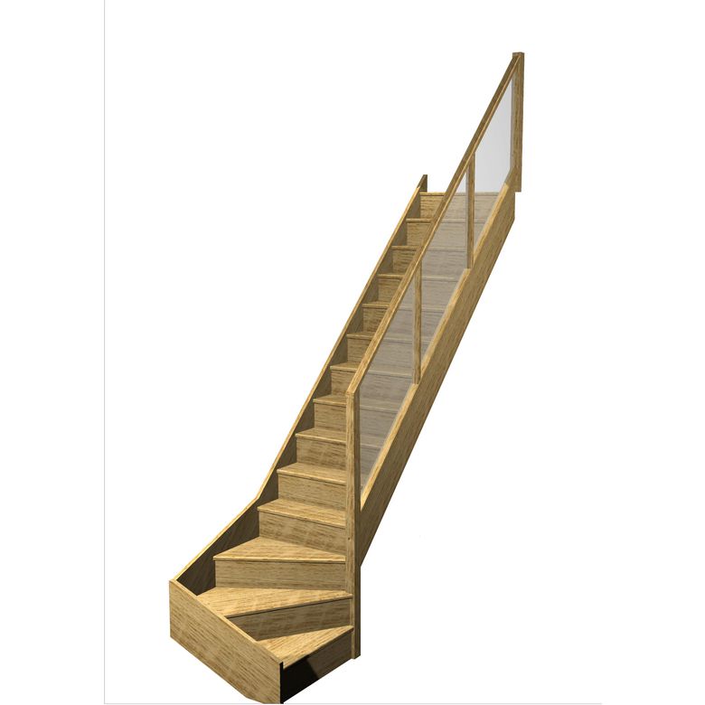 Escalier Faubourg quart tournant bas rampe Emerence