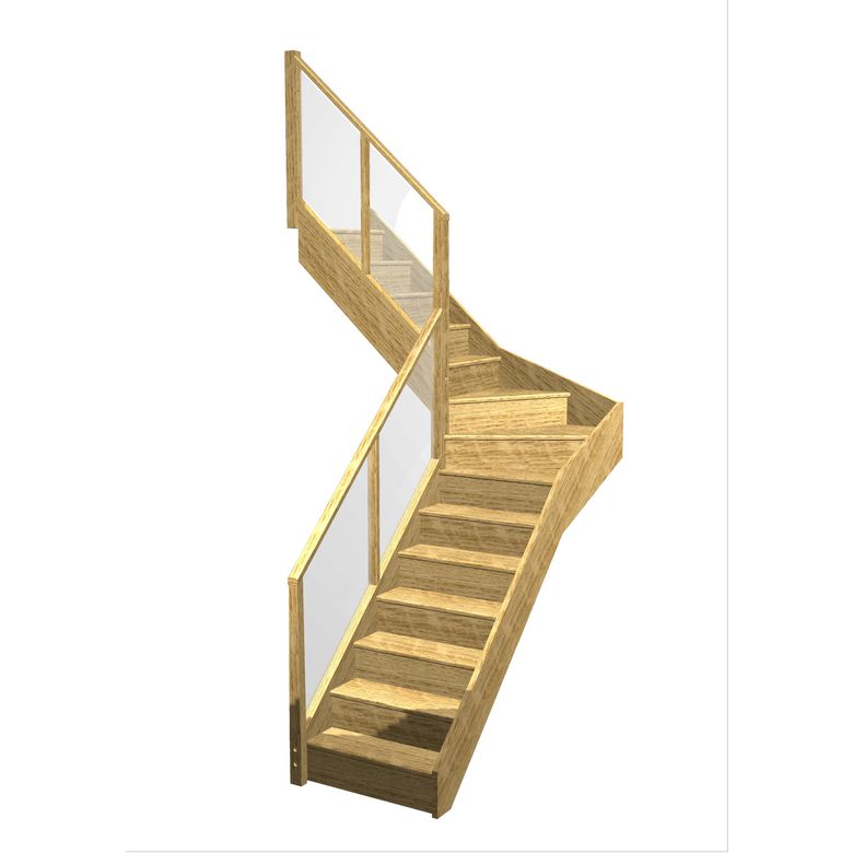 Escalier Faubourg quart tournant intermédiaire rampe Emerence