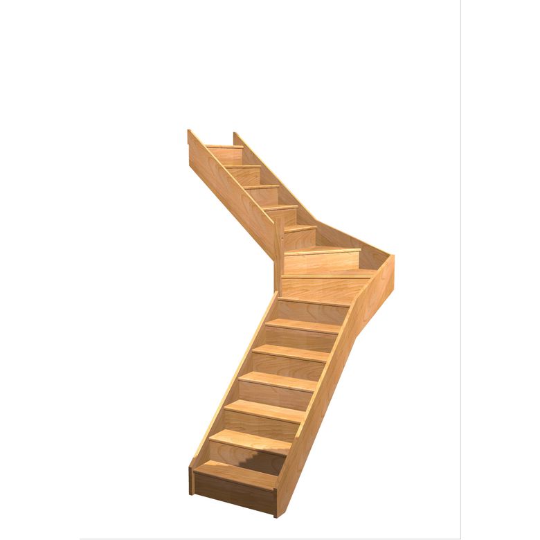 Escalier Faubourg 1/4 t. inter Hêtre S/Rampe  h.274 R.176 Gauche Main Image