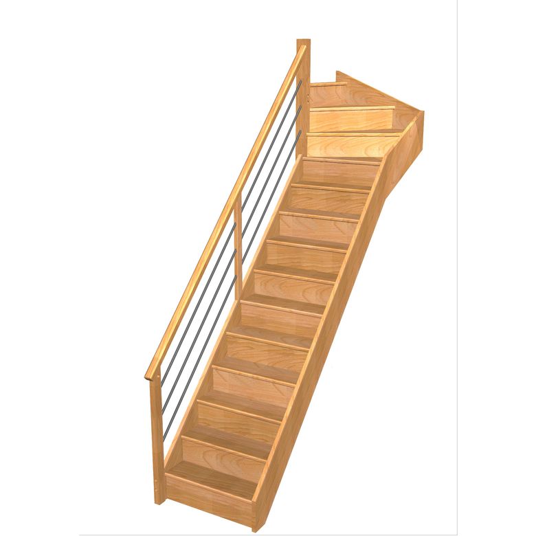 Escalier Faubourg 1/4 t. haut Hêtre Rég. TP h.286 R.85 Gauche Main Image