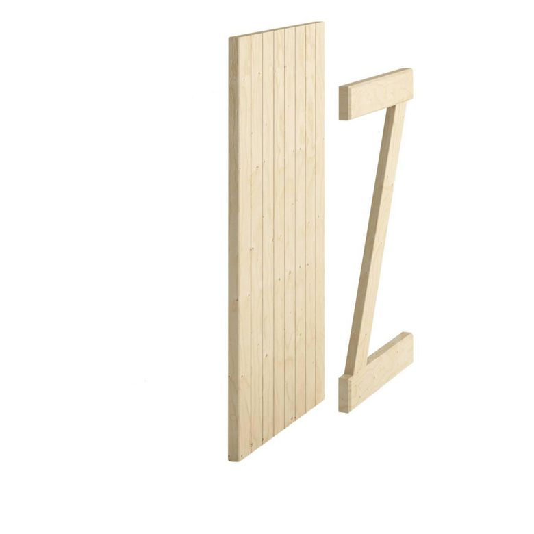 Volet battant Lorraine sapin rénovation - 2 vantaux barres/ écharpe