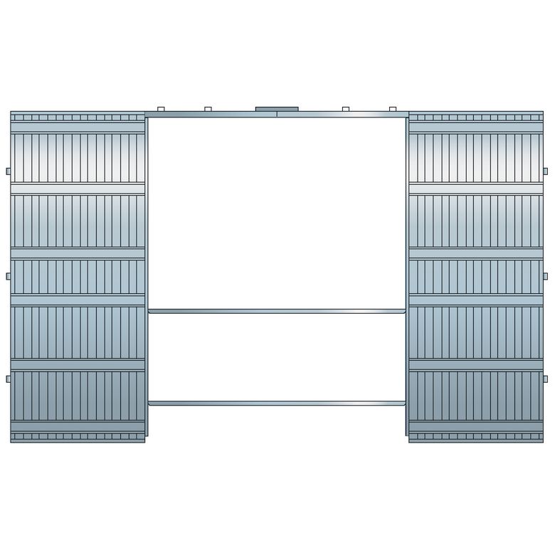 1/2 cloison l.63 pour porte coulissante Platinium MAESTRO H.204 x l.126 Main Image