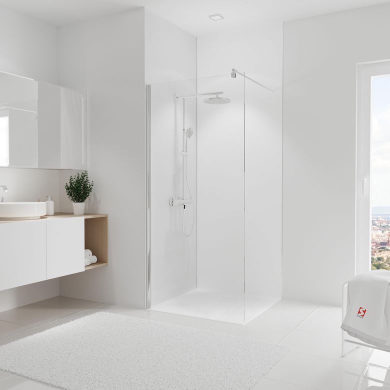 Habillage mural Créapano décor uni blanc 1 panneau - Salle de bains - Lapeyre