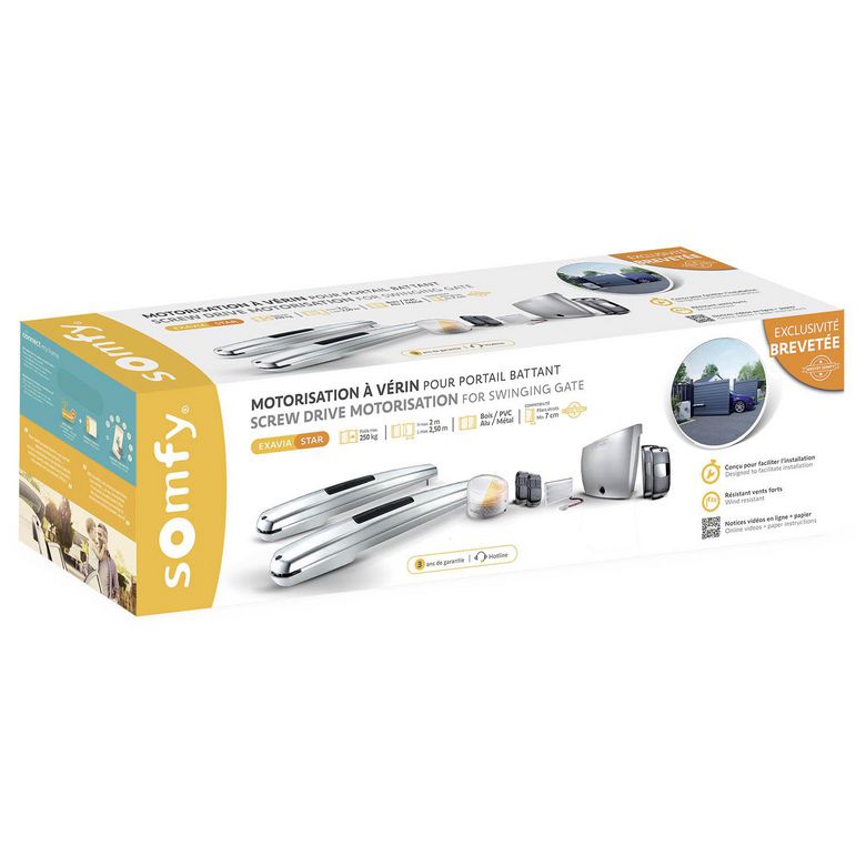 Moteur Somfy EXAVIA STAR à verin<bold> </bold>- Extérieur