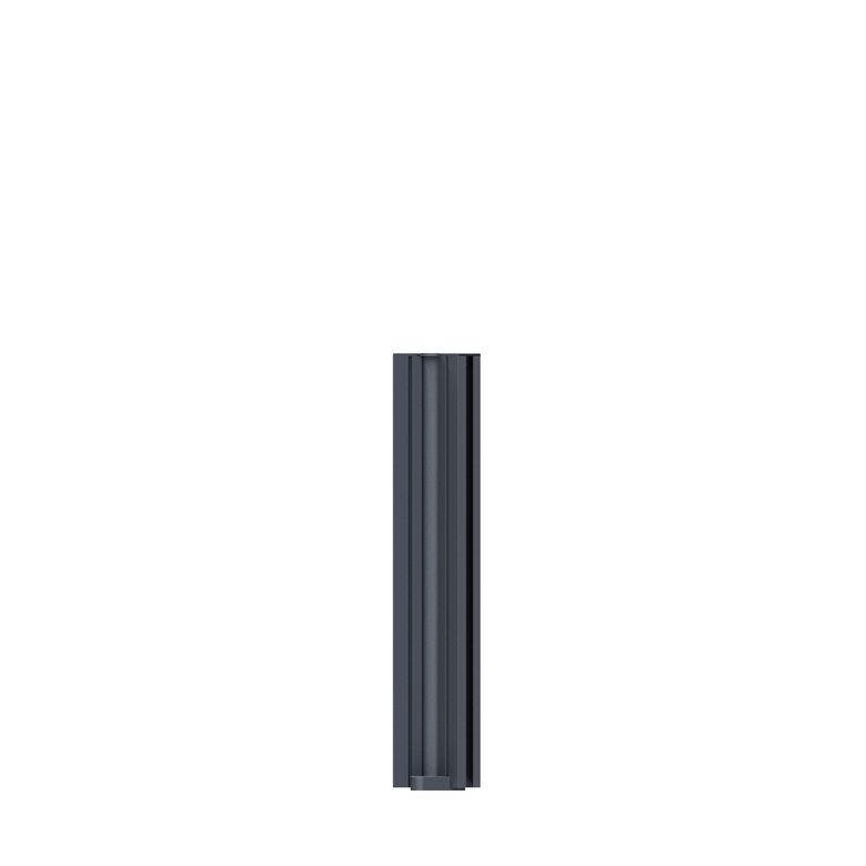poteau angle pour clôture BARI/PISE aluminium H.688 gris anthracite RAL 7016 Main Image