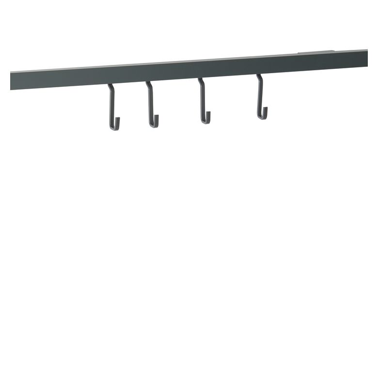 Barre de credence l.110 cm anthracite + sachet de 5 crochets Main Image