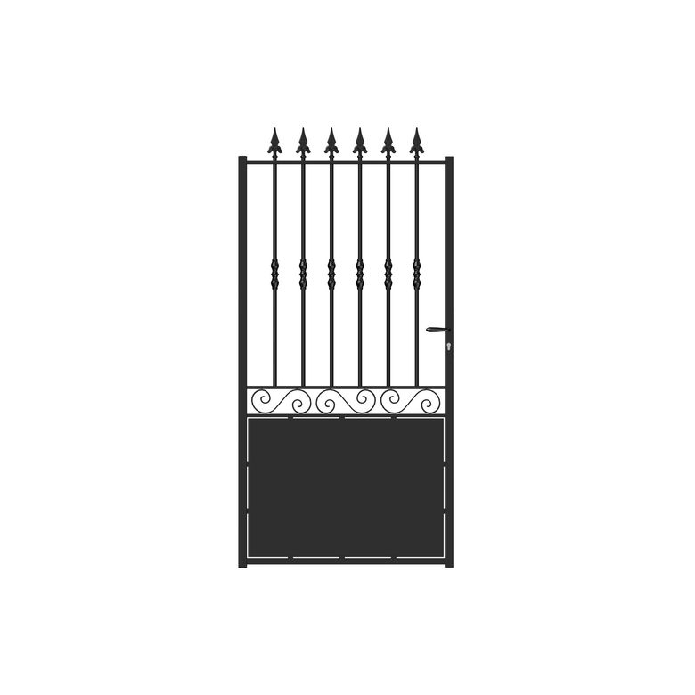 Portillon SANTEUIL semi ajouré acier anti-co noir