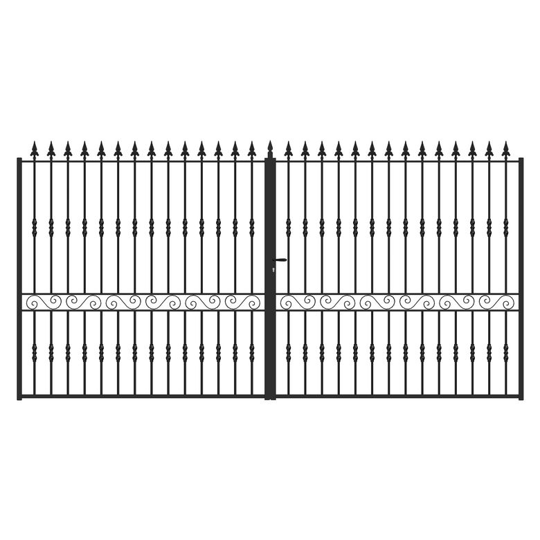 Portail battant SANTEUIL ajouré acier anti-co noir