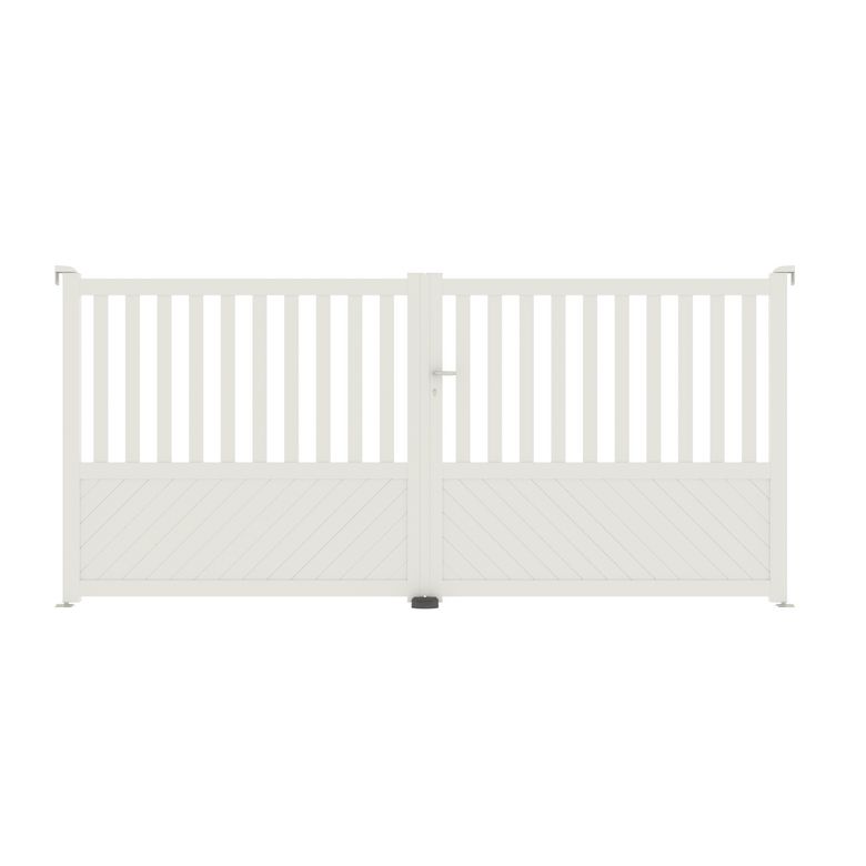 Portail battant ETNA aluminium blanc RAL 9016 H.160 x l.350 D Main Image
