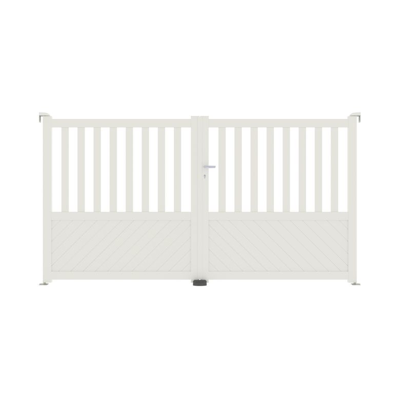Portail battant ETNA aluminium blanc RAL 9016 H.160 x l.300 D Main Image