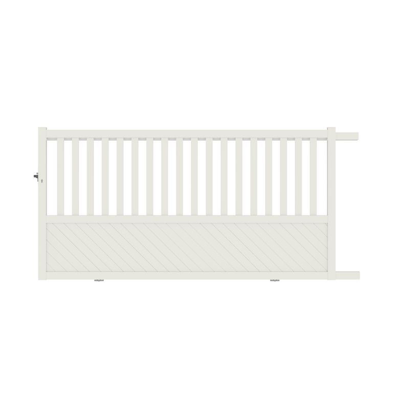 Portail coulissant ETNA aluminium blanc RAL 9016 H.160 x l.307 D Main Image