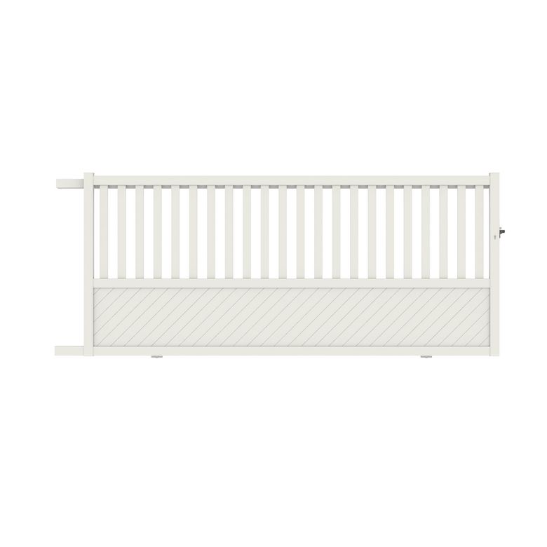 Portail coulissant ETNA aluminium blanc RAL 9016 H.160 x l.357 G Main Image
