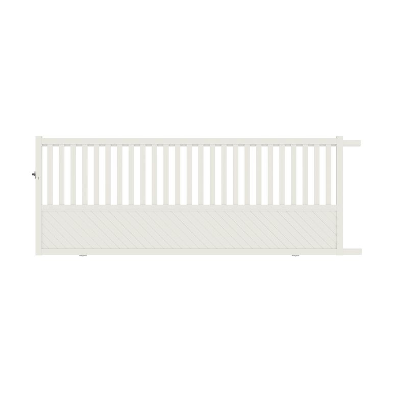 Portail coulissant ETNA aluminium blanc RAL 9016 H.160 x l.407 D Main Image