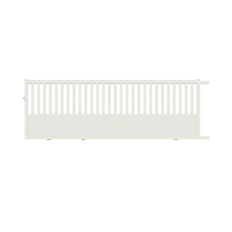Portail coulissant ETNA aluminium blanc RAL 9016 H.160 x l.457 D Main Image