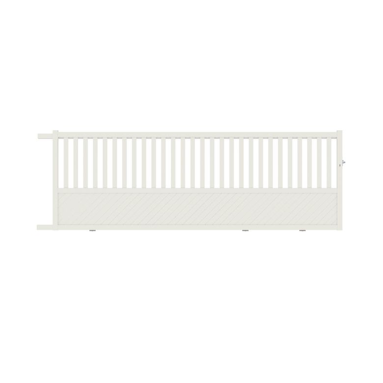 Portail coulissant ETNA aluminium blanc RAL 9016 H.160 x l.457 G Main Image