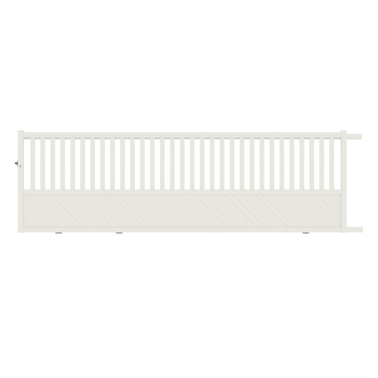 Portail coulissant ETNA aluminium blanc RAL 9016 H.160 x l.507 D Main Image
